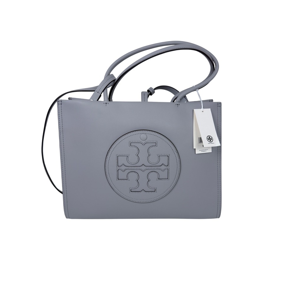 New With Tags Tory Burch Ella Bio Small Tote Bay Gray